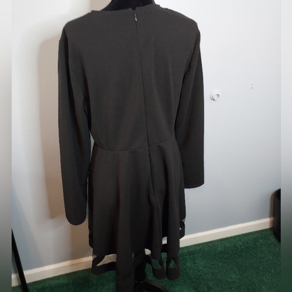 Shein Curve Size 2XL Black Dress Long Sleeve Cocktail Dress - Picture 3 of 6